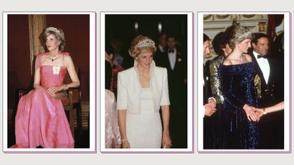 Princess Diana wearing tiaras on multiple occasions 