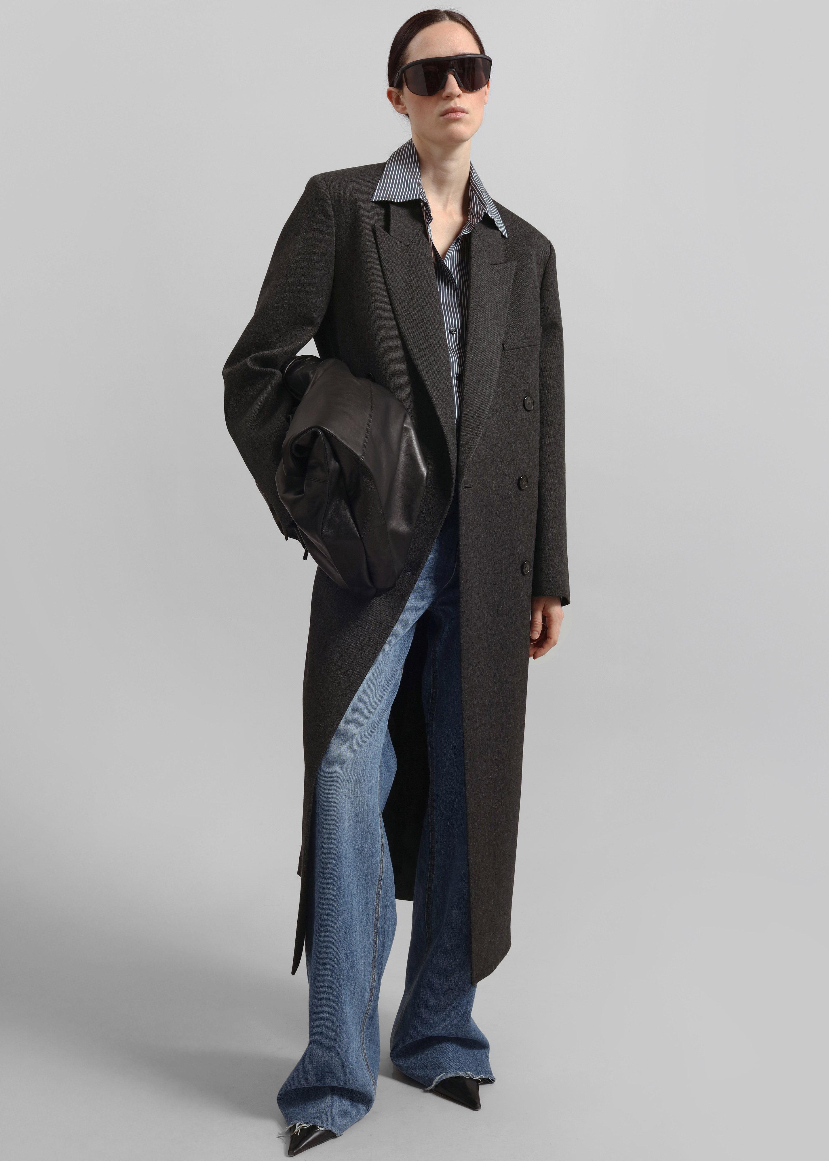 Jane Long Coat - Grey Melange