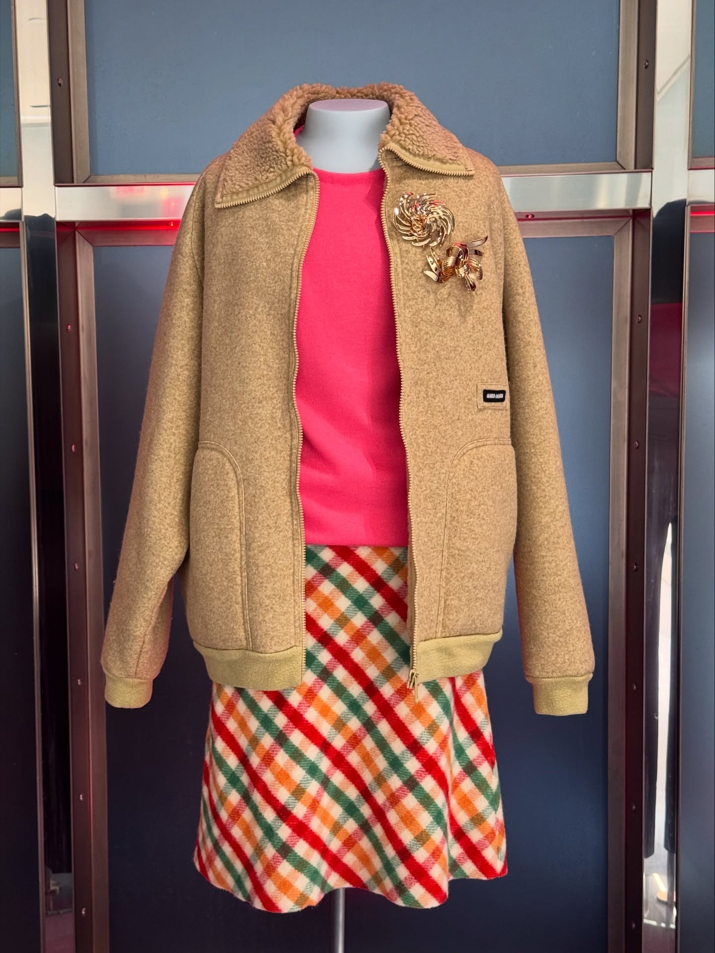 Fashion person Ruby Lynn shows a look from the Miu Miu autumn/winter 2025 runway.