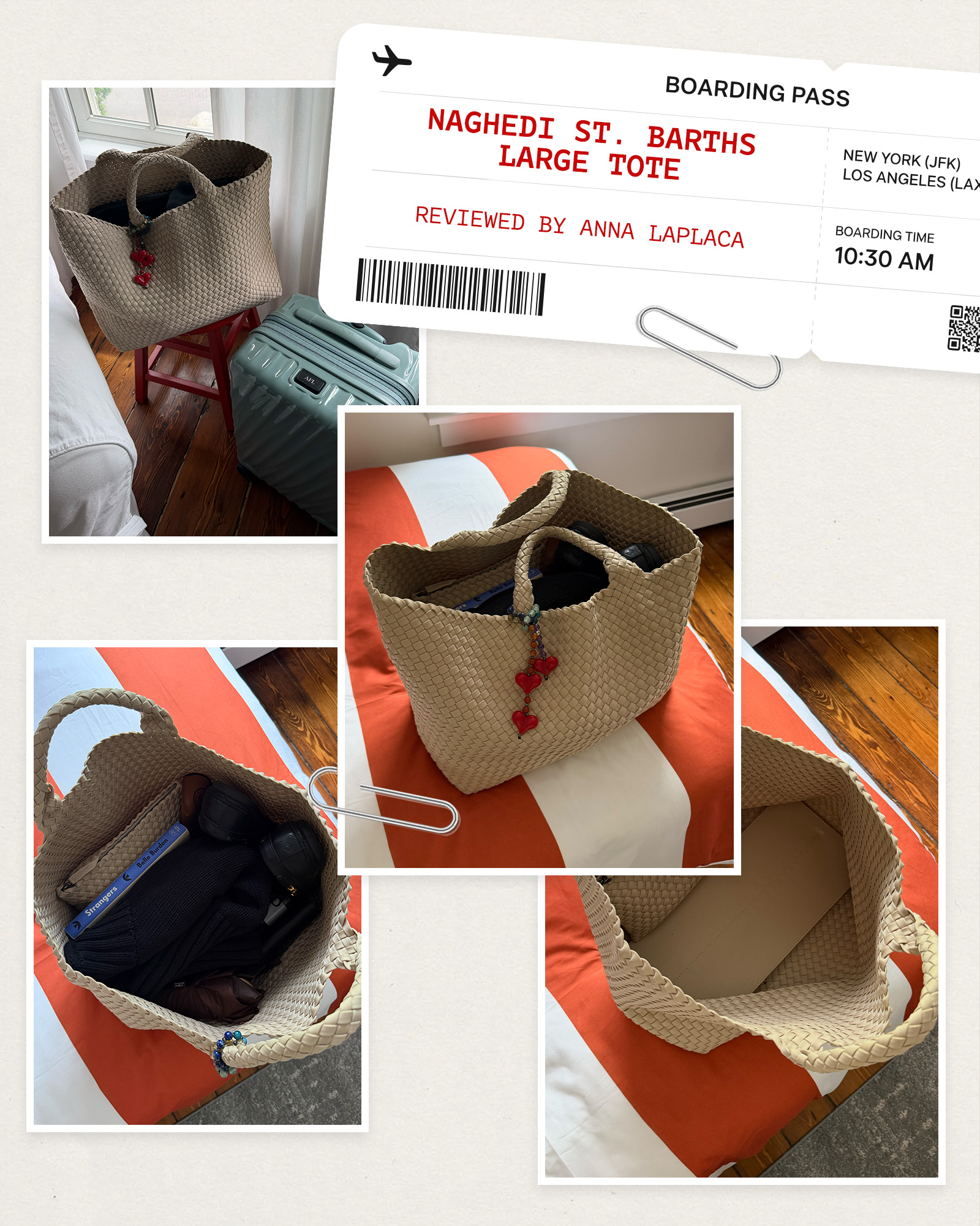 Collage of Naghedi's St. Barths Large Tote.