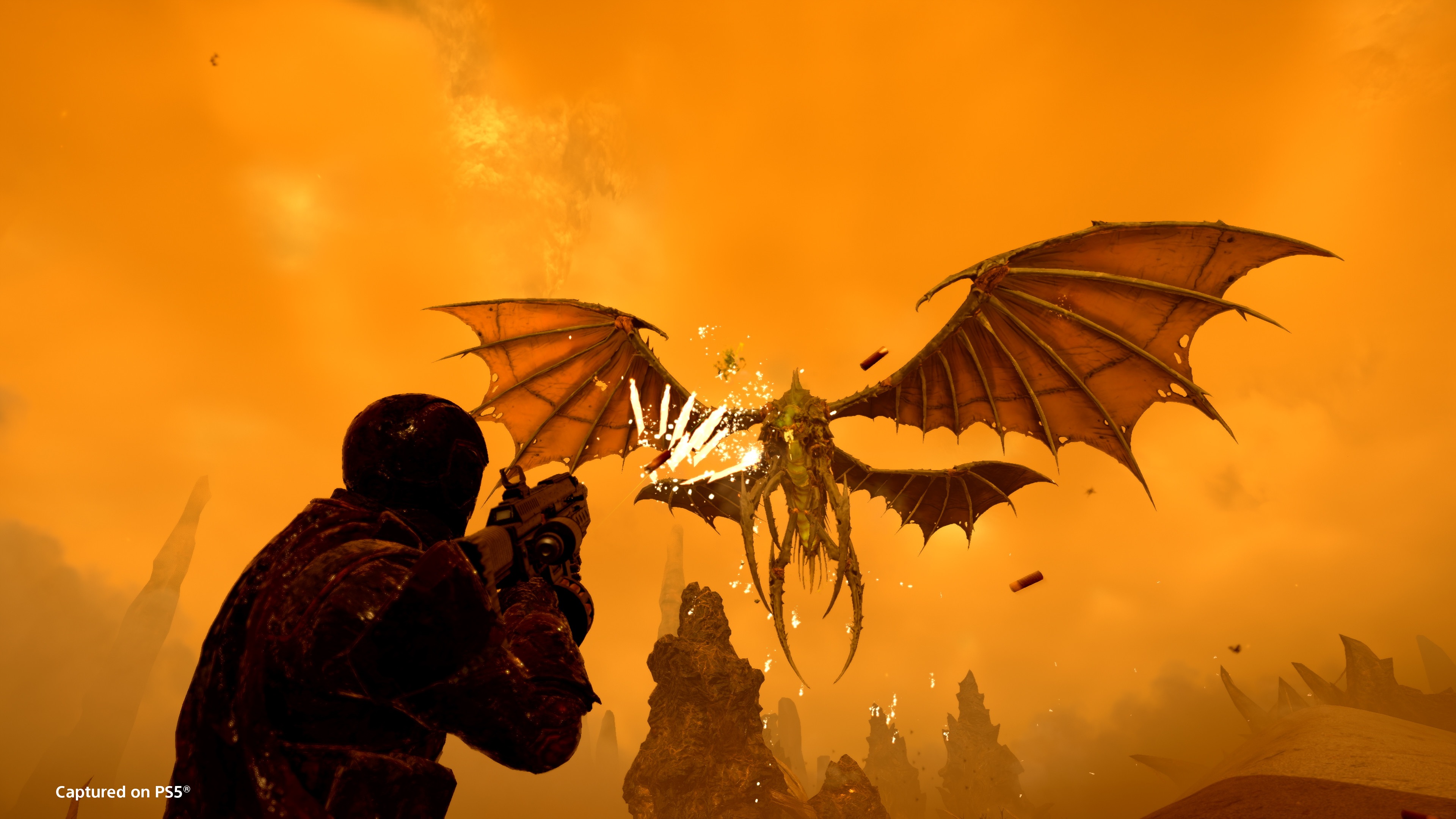 A Dragonroach in Helldivers 2
