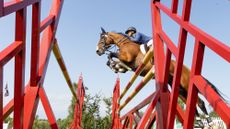Warrior Special and Gemma Stevens clear an oxer