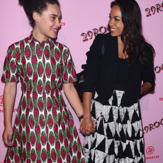 Rosario Dawson (R) and Daughter attend Refinery29's "29Rooms: Turn It Into Art" at 106 Wythe Ave on September 7, 2017 in New York City. 