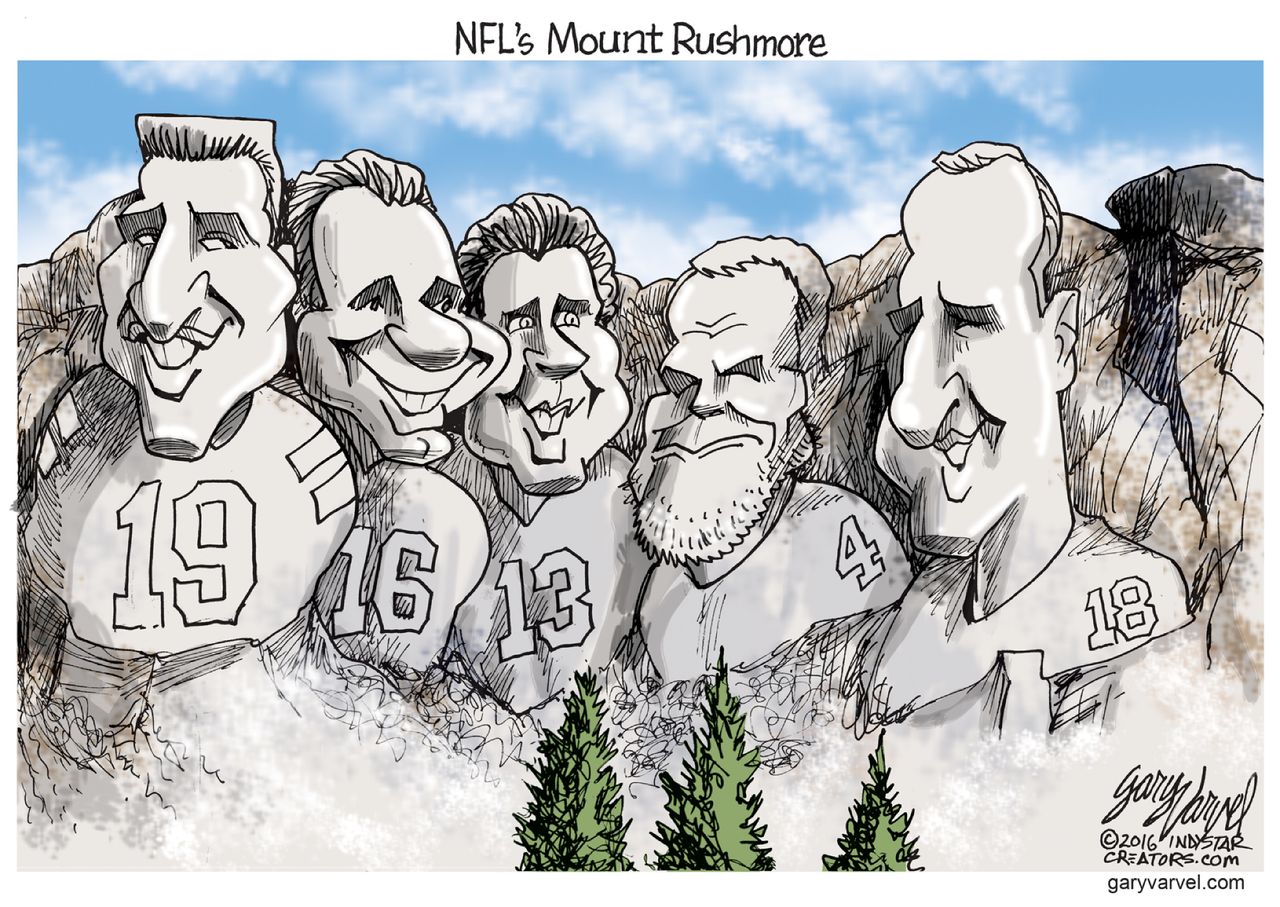 Editorial Cartoon U.S. NFL Peyton Manning