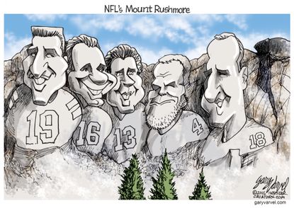 Editorial Cartoon U.S. NFL Peyton Manning
