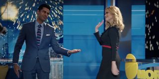 Reese Witherspoon and Hasan Minhaj in The Morning Show