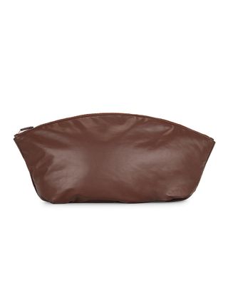 Brown oversized clutch