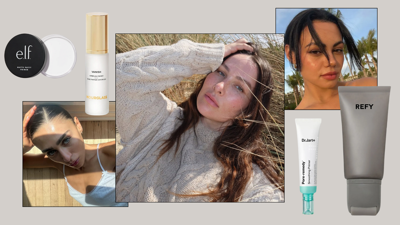 A collage of the best primers for oily-skin.