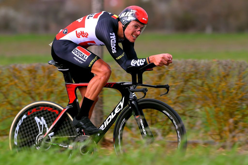 Philippe Gilbert (Lotto Soudal) on the stage 4 time trial at the 2020 Paris-Nice