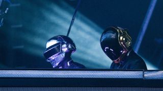 DAFT PUNK, Performing live on stage at the O2 Wireless Festival in Hyde Park