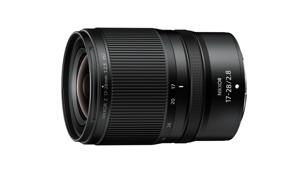 Nikon Nikkor Z 17-28mm f/2.8 on a white background