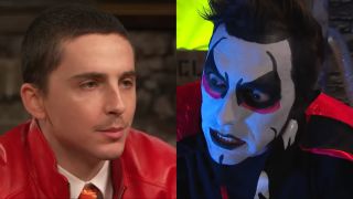 Timoth&eacute;e Chalamet and Danhausen side by side image