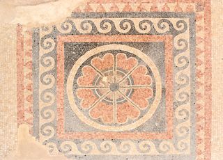 A mosaic on the floor of King Herod's palace at Masada.