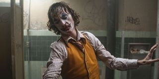 Joker dancing in the bathroom