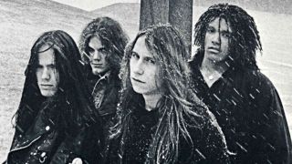 Entombed posing for a photograph in 1990