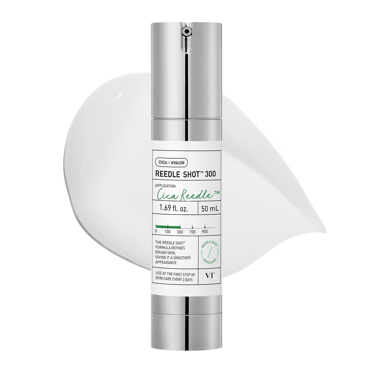 Vt Cosmetics Cica Reedle Shot 300, Advanced Night Exosome, Microneedling Serum, Centella Asiatica, Hyaluronic Acid, Propolis, Soft Skin, Regeneration, Glass Skin, Korean Skin Booster 1.69fl Oz (50ml)