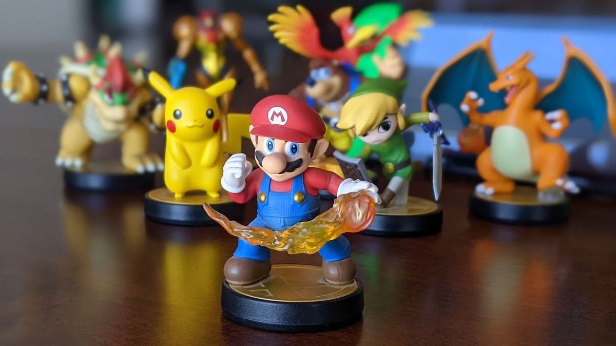  Mario amiibo (Super Smash Bros Series) : Amiibo Mario: Toys &  Games