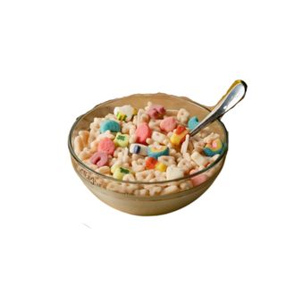 A cereal bowl shaped candle