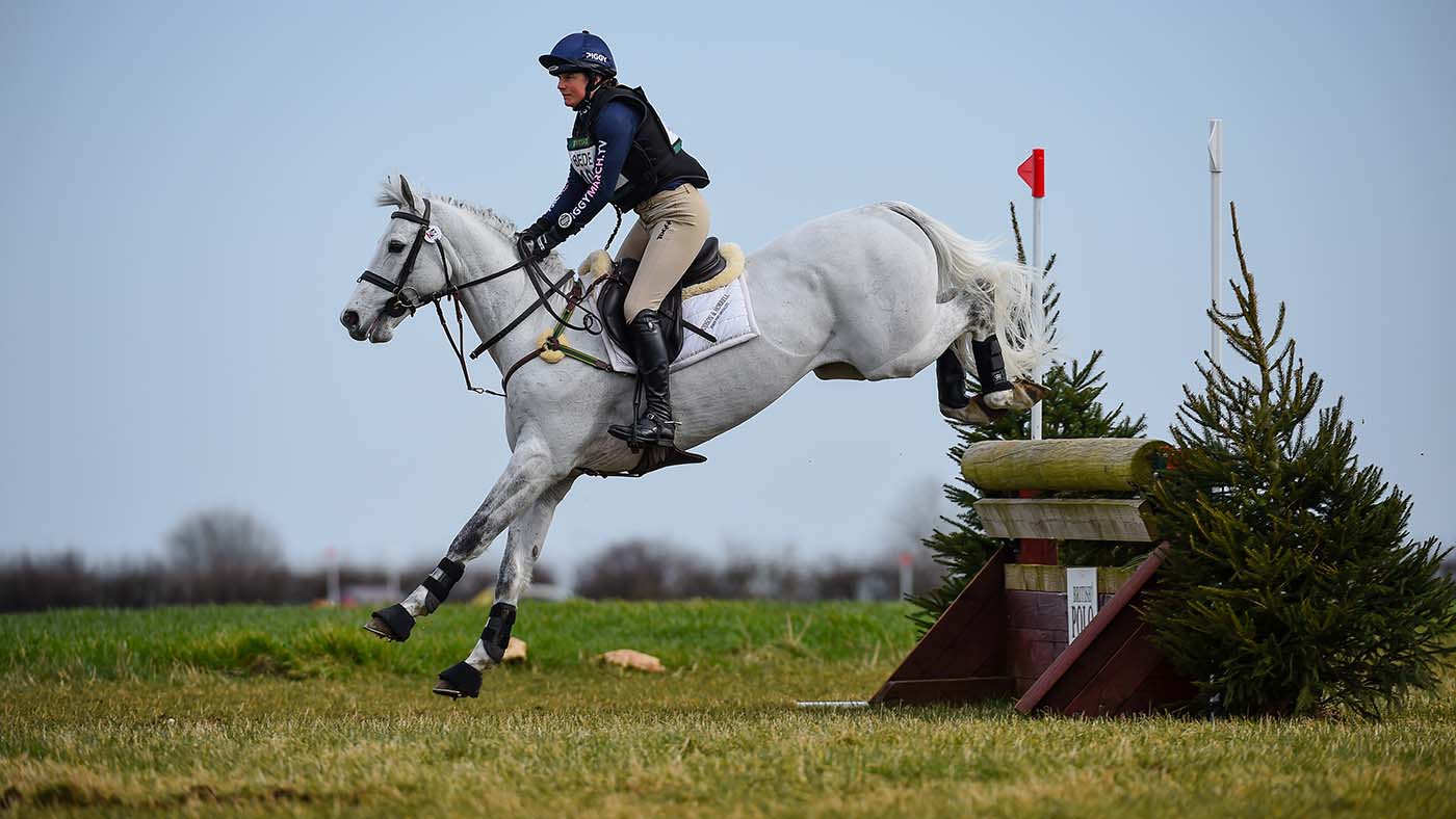 Piggy March and Halo at Oasby in March 2022