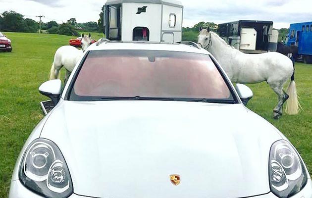 “We have had a few comments while out eventing this year about us all matching — even my car and trailer!” — Becky King