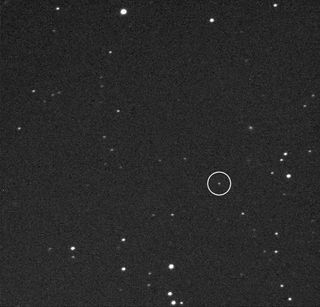 Amateur astronomer Nick James of Chelmsford, Essex, England, captured an image of Asteroid 2011 GP59 on the night of April 11, 2011. At the time, the asteroid was approximately 2,081,000 miles (3,356,000 kilometers) from Earth.