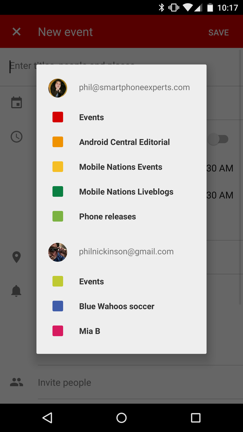 Android 5.0 Lollipop Calendar