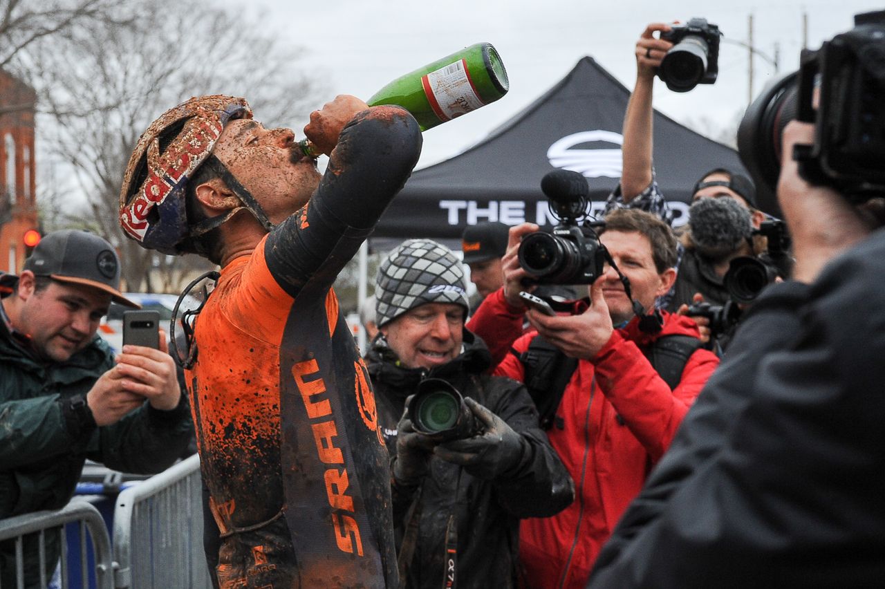 McElveen celebrates after the race