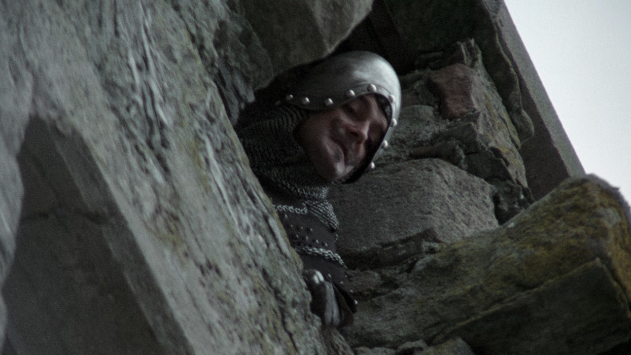 Screenshot of the French Taunter's second appearance from Monty Python and the Holy Grail