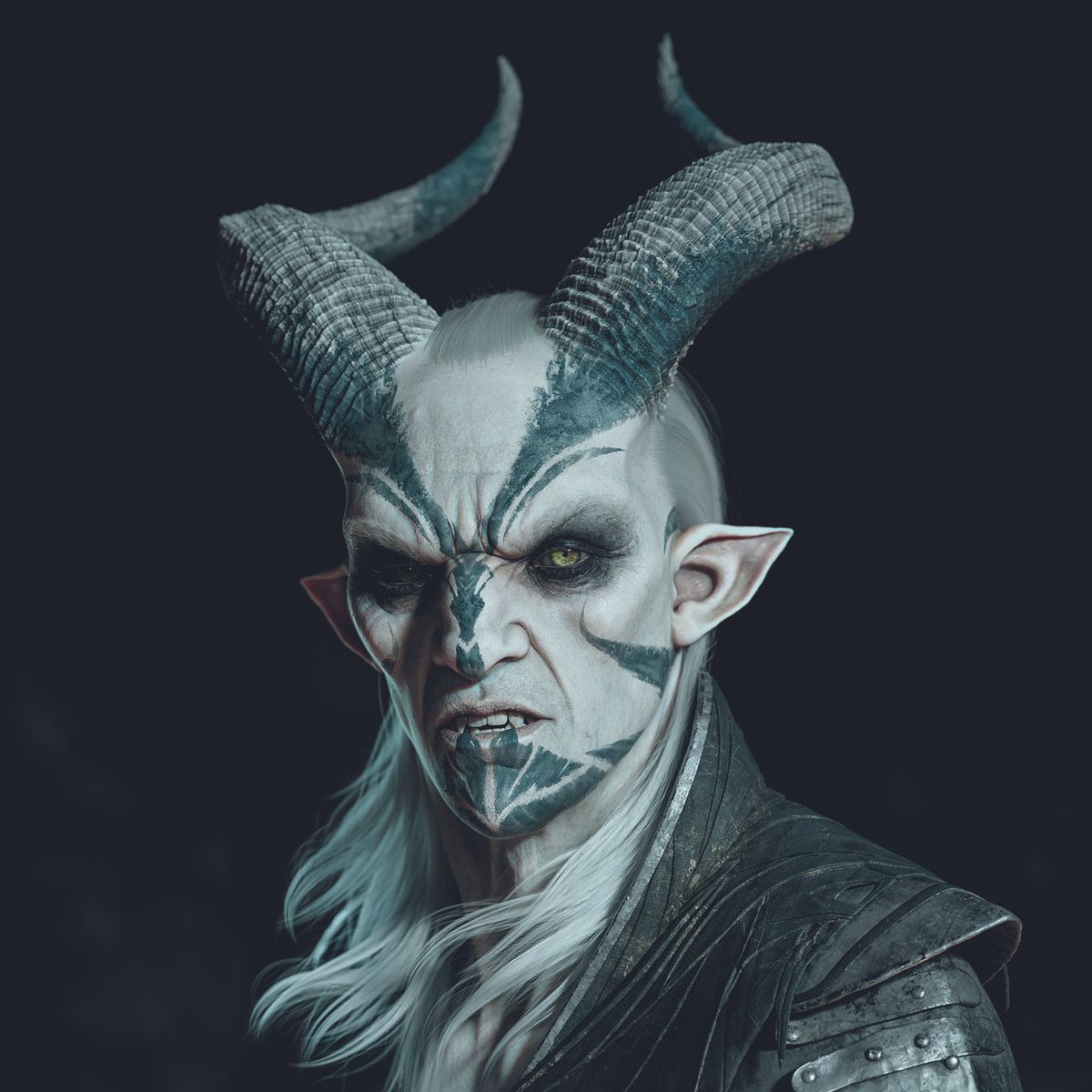 Personagem Albino Demon com realismo digital