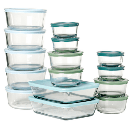 32-Piece Glass Food Storage Containers 