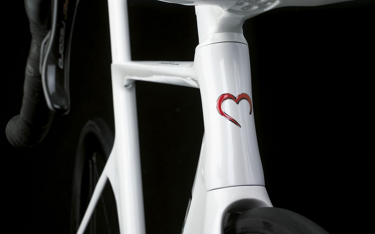 The top tube is flatter than the current iteration