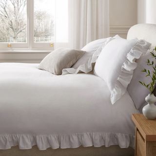 Next Cotton Supersoft Brushed Frill Duvet Cover and Pillowcase Set