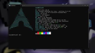Arch Linux running on Windows 11 with WSL
