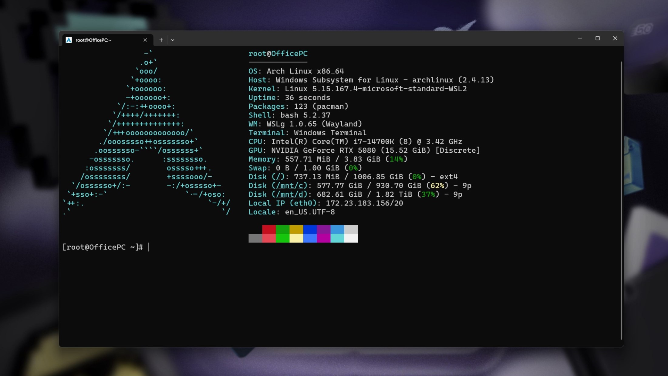 Arch Linux is now available on Windows 11's WSL 2