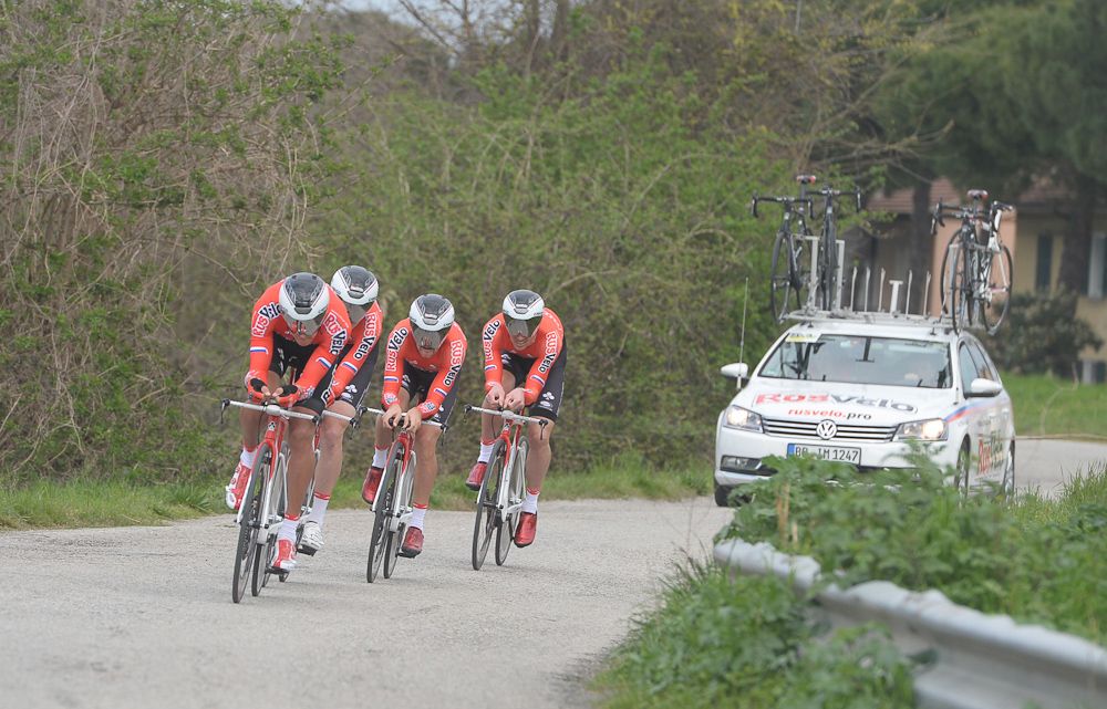 Rusvelo on the team time trial course.