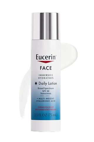 Eucerin Face Immersive Hydration Daily Face Lotion Broad Spectrum Spf 30 Sunscreen, Daily Moisturizer With Hyaluronic Acid Smooths Fine Lines and Wrinkles, 2.5 Fl Oz Bottle