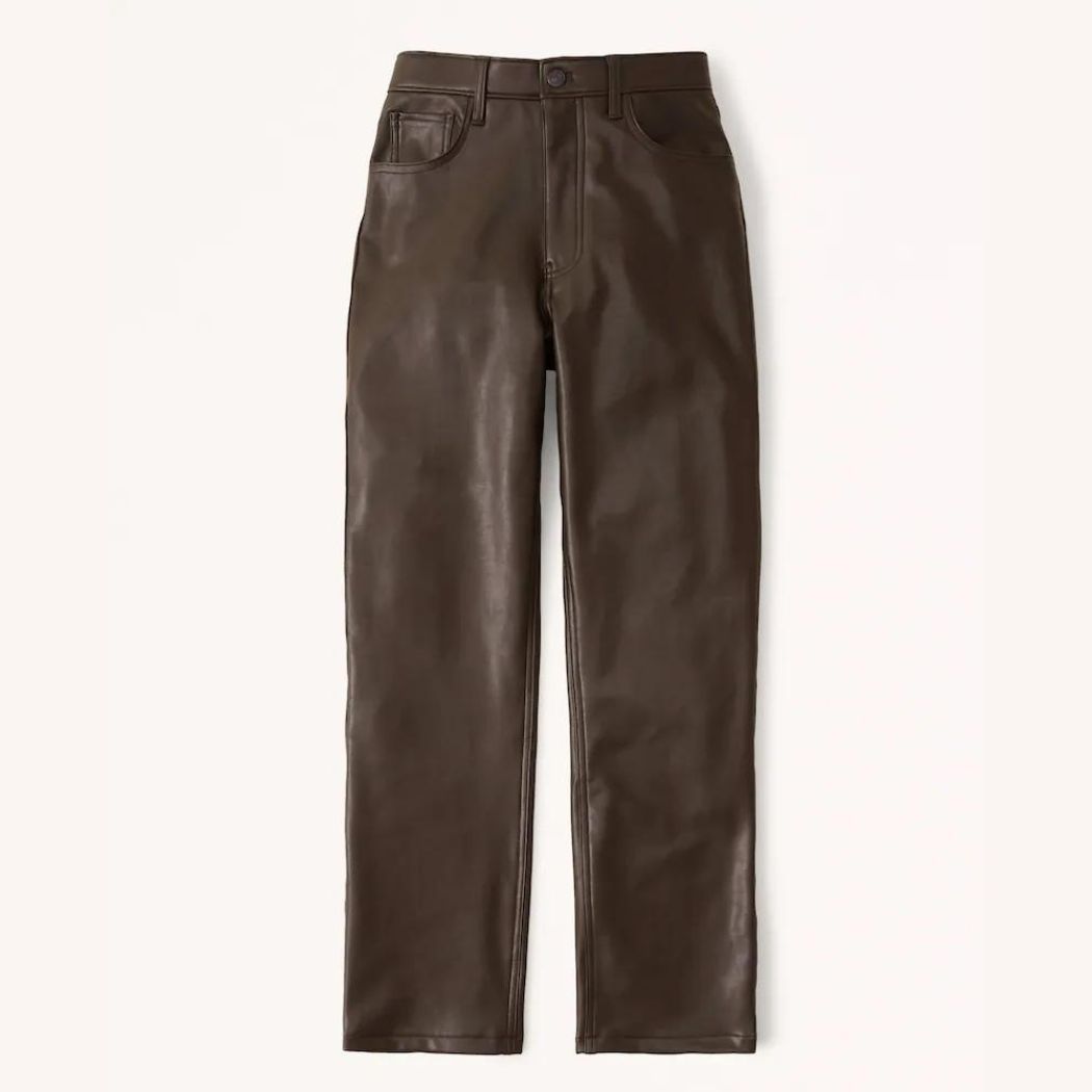 Abercrombie Vegan Leather 90s Straight Pant