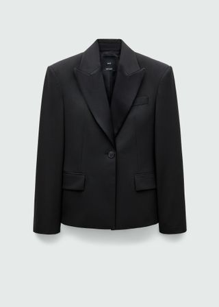 Wool Jacket With Satin Lapels