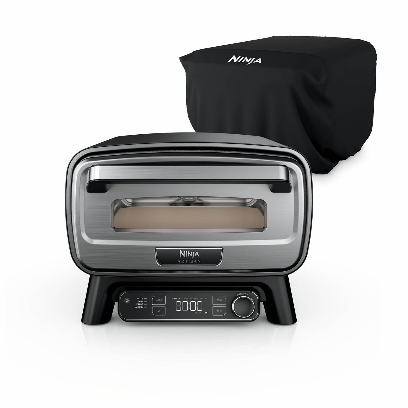 Ninja Artisan Electric Outdoor Pizza &amp;amp; Air Fry Oven With Cover - Black