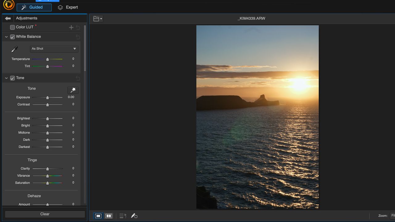 Image shows the main editing screen of Cyberlink Photodirector 365