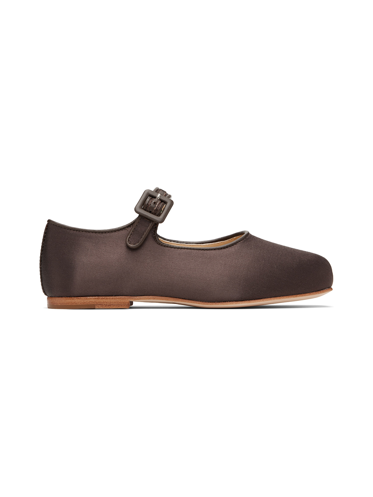 Brown Mary Jane Pointe Ballerina Flats