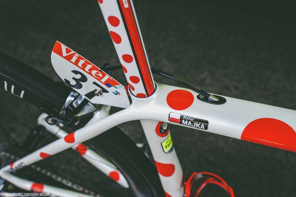 The seat tube area on Majka's bike