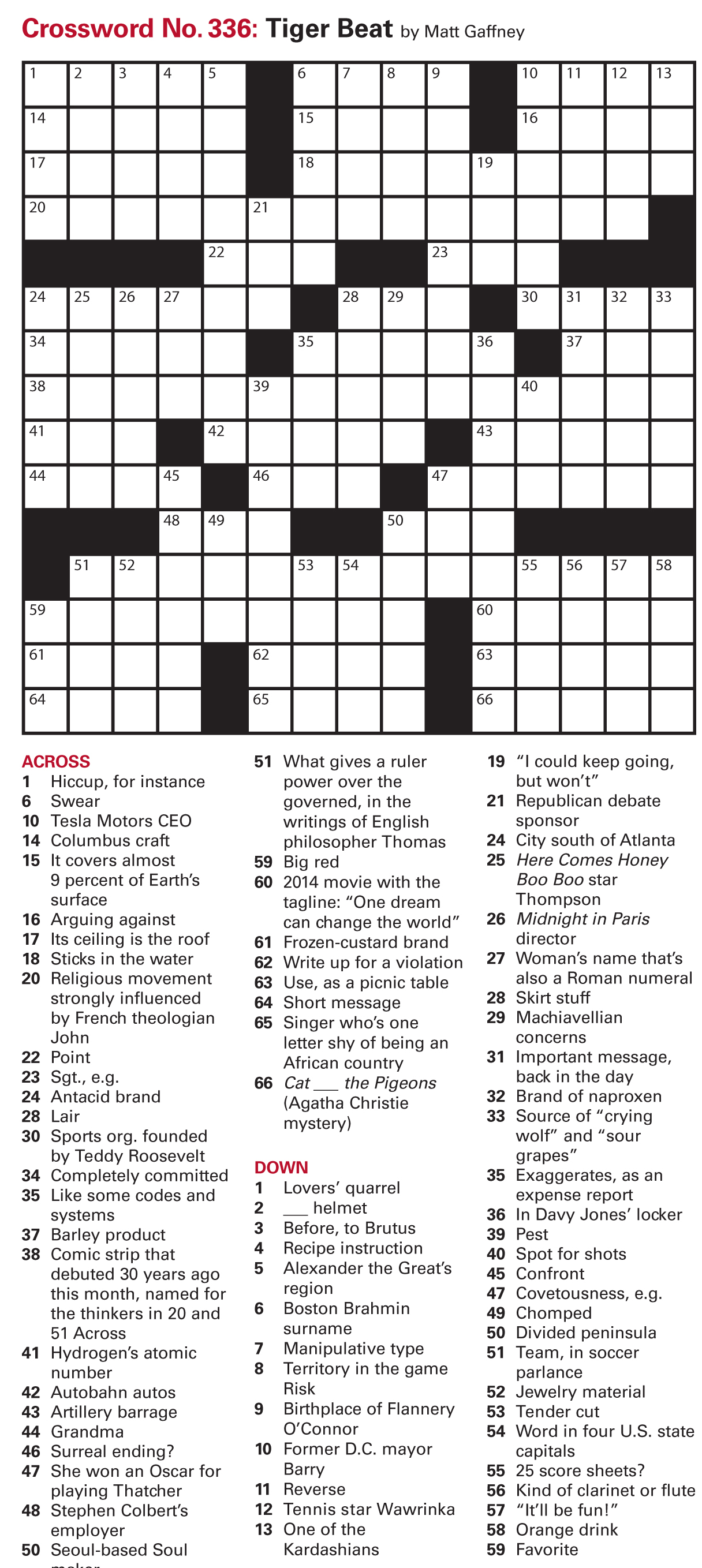 Crossword puzzle