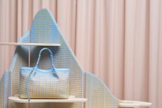 Leather bags by Serapian and Bethan Laura Wood defined by an ombre effect of pastel colours