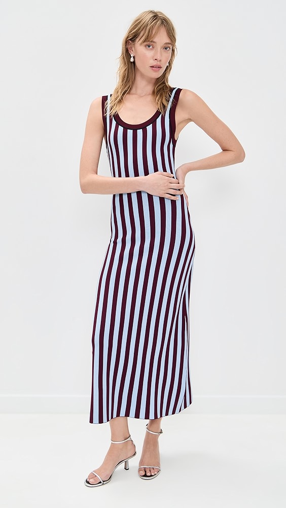 Le Bop Striped Jacquard Dress
