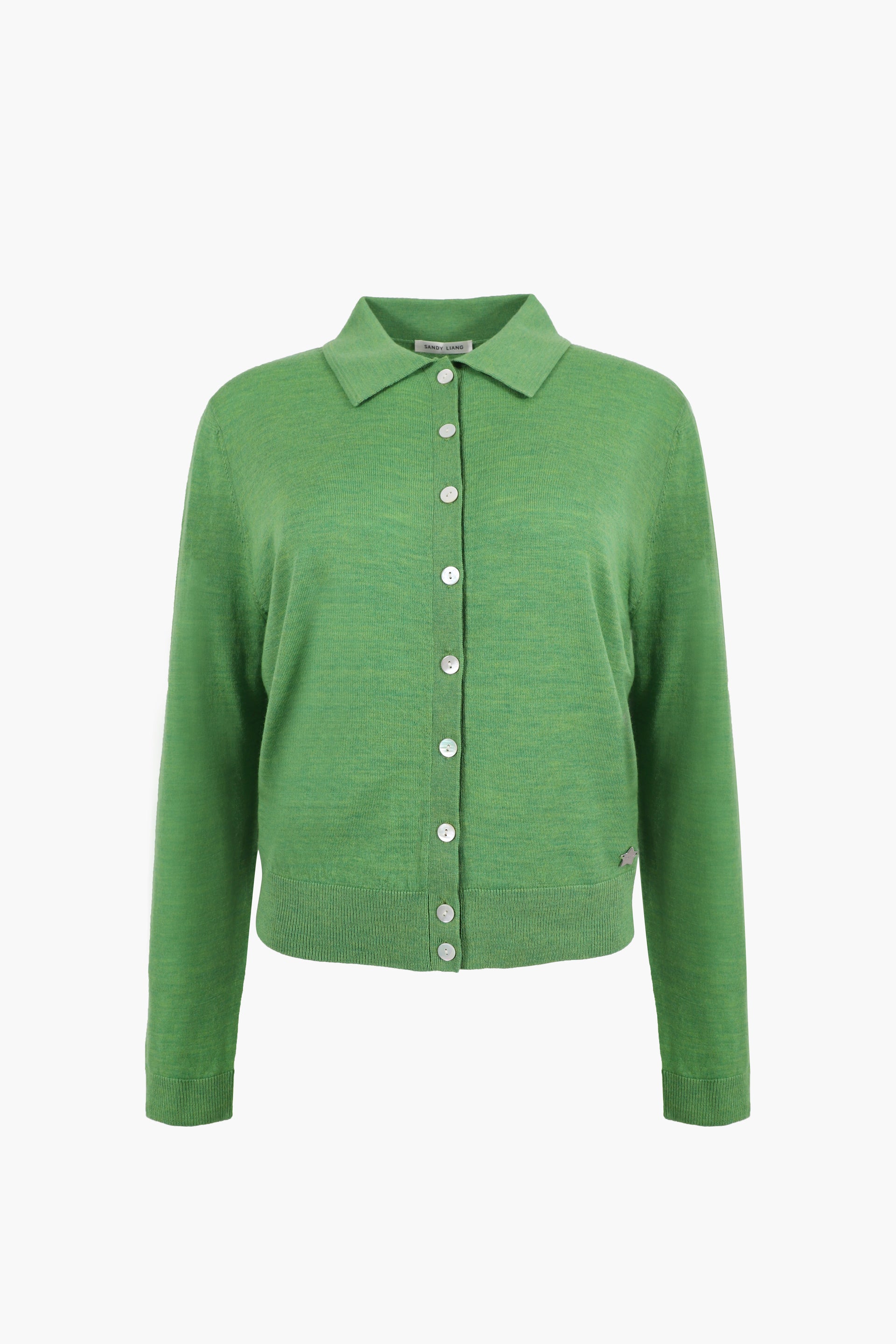 Ley Cardigan in Heather Green