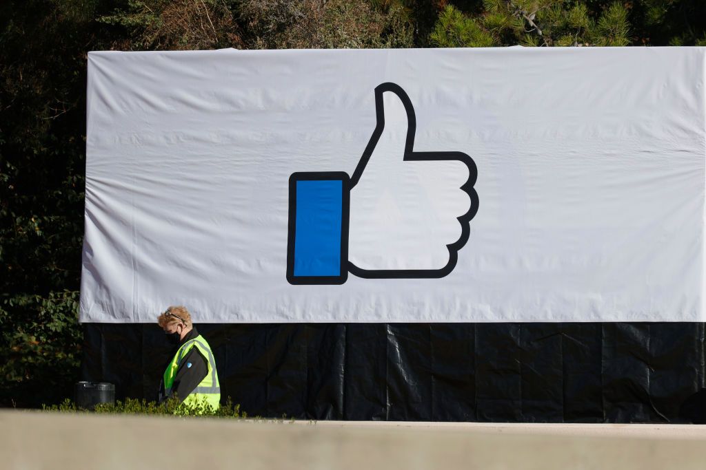 Facebook sign.