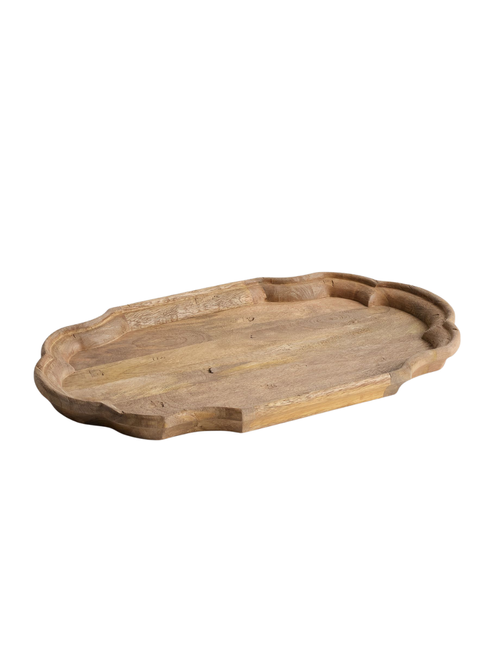 Mango Wood Scallop Tray