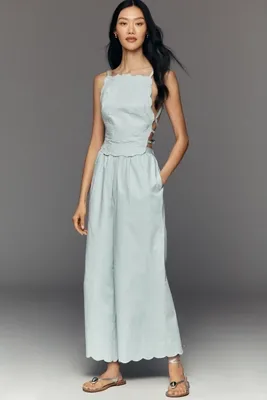 Maeve 100% Cotton Quilted Apron Jumpsuit