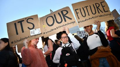 Climate strike school children